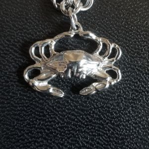Sterling Silver Crab Charm